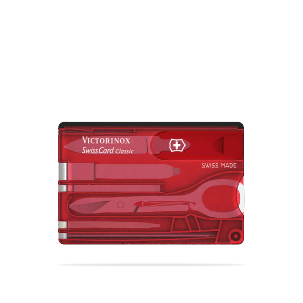 Victorinox Swiss Card Classic Rot Transparent Zu Front 0.7100.T