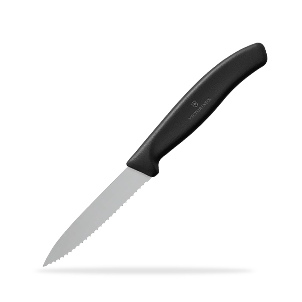 Victorinox Swiss Classic Gemuesemesser Schwarz 6.7633 mit Wellenschliff