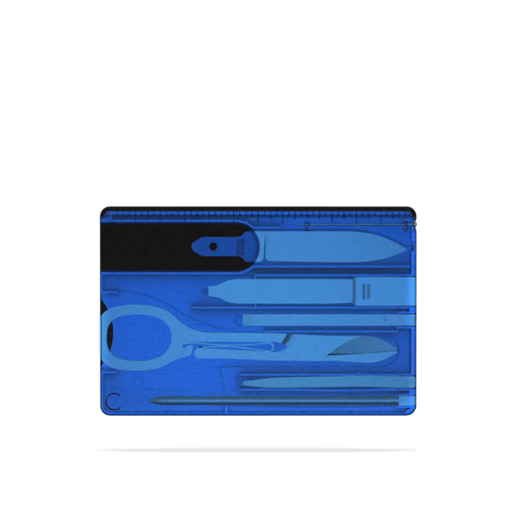 Victorinox Swiss Card Classic Blau Transparent Zu Back 0.7100.T2