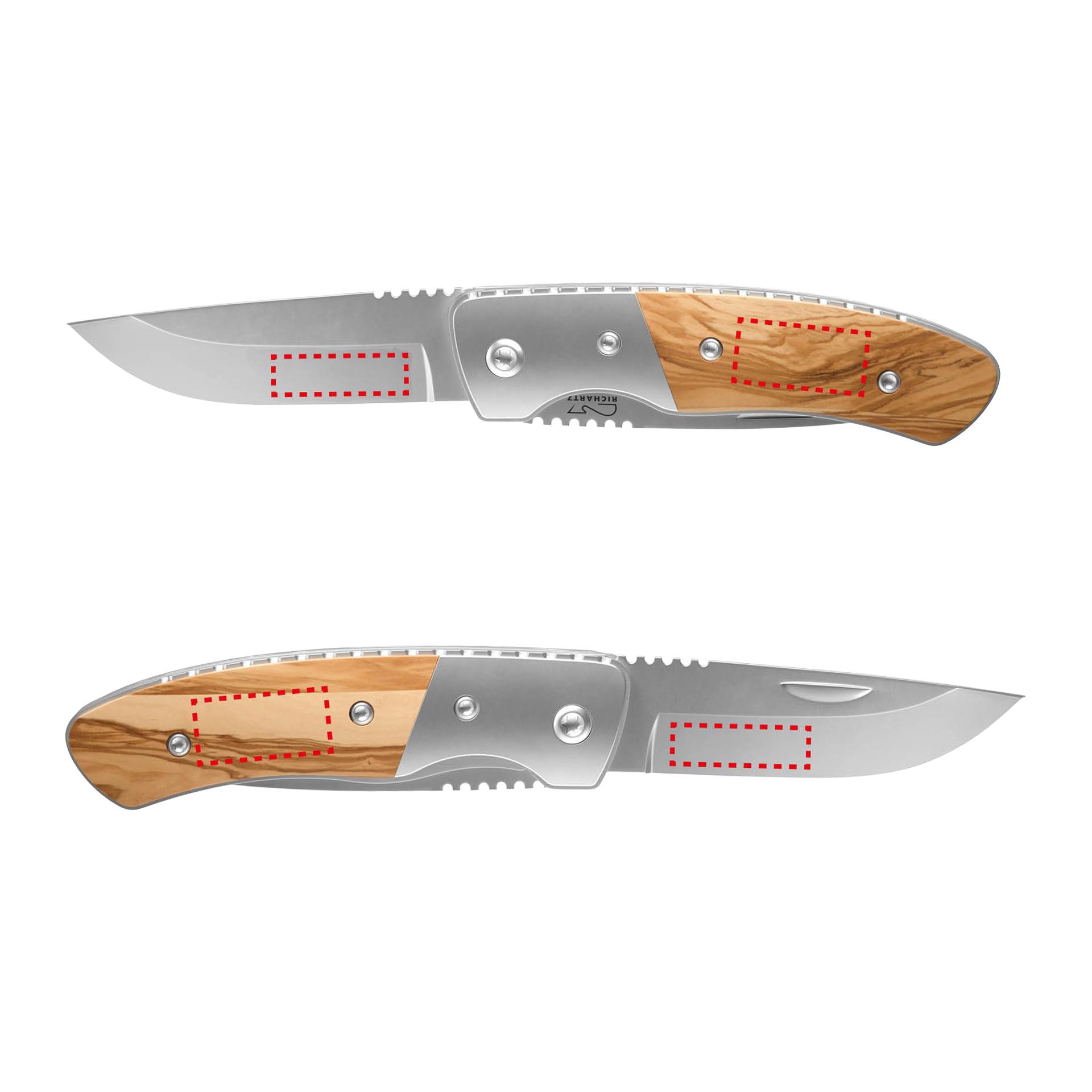 RICHARTZ LEO picknick olive Gravurbereiche bei Mister Knife