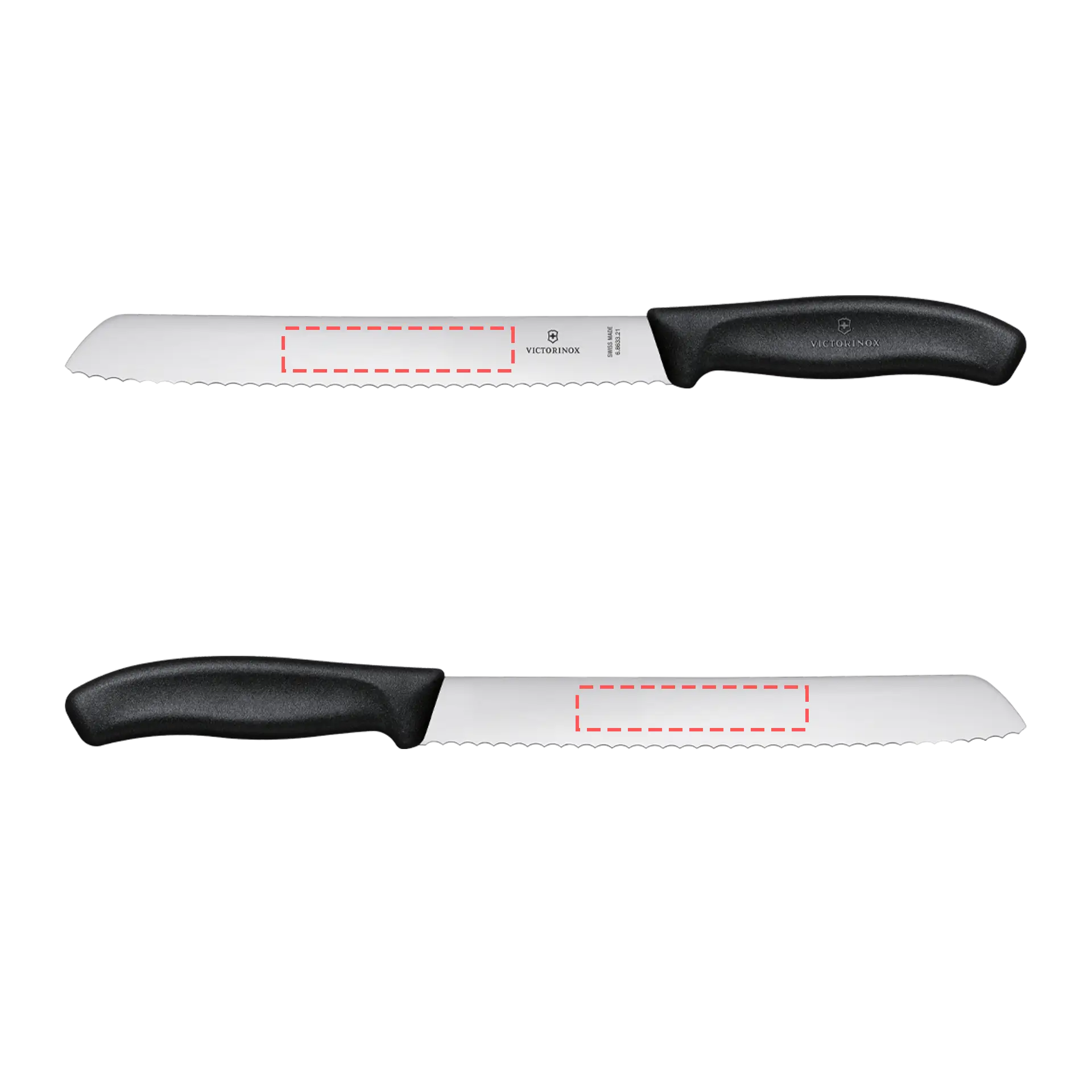 Veredelungsbereiche Victorinox Swiss Classic Brotmesser mit Wellenschliff 6.8633.21B
