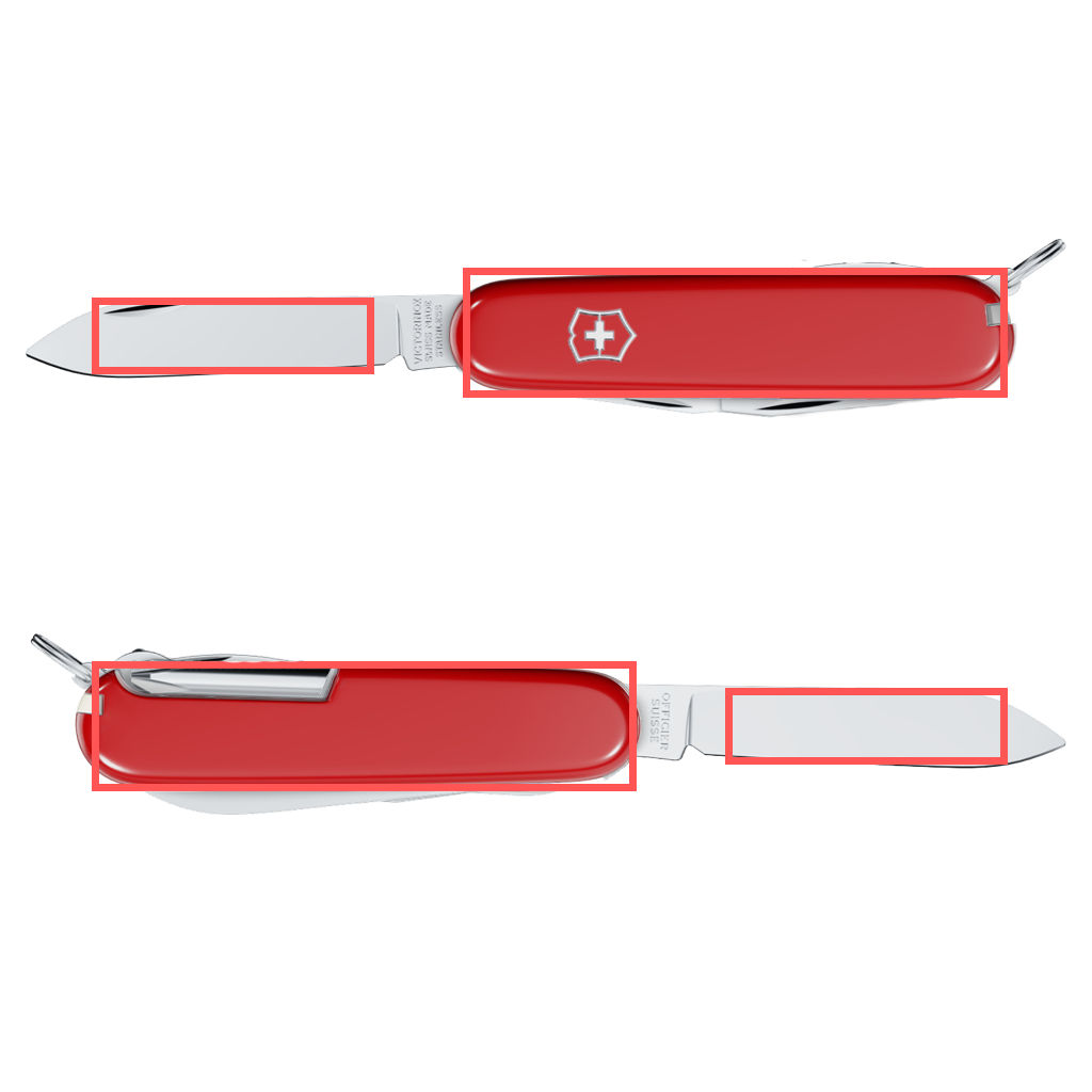 Victorinox Hiker Taschenmesser 1.4613 Druckbereiche