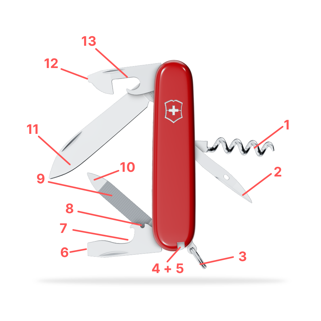 Victorinox 0.3803 Sportsman 84mm Taschenmesser Funktionen