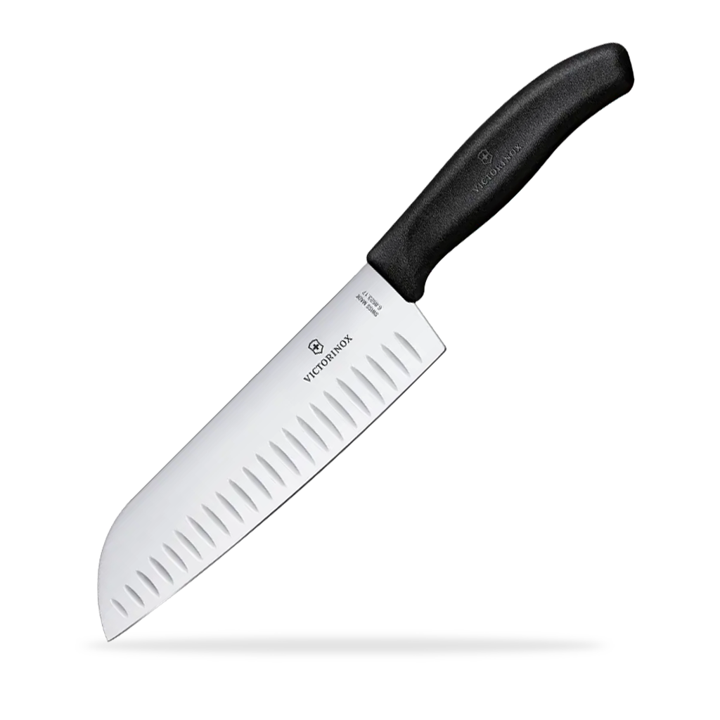 Victorinox Swiss Classic Santokumesser Schwarz 6.8523.17 mit Kullenschliff