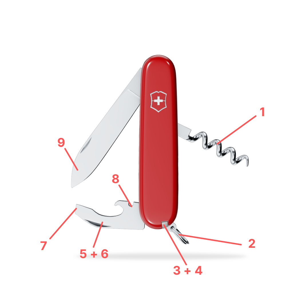 Victorinox 0.3303 Waiter Taschenmesser Funktionen