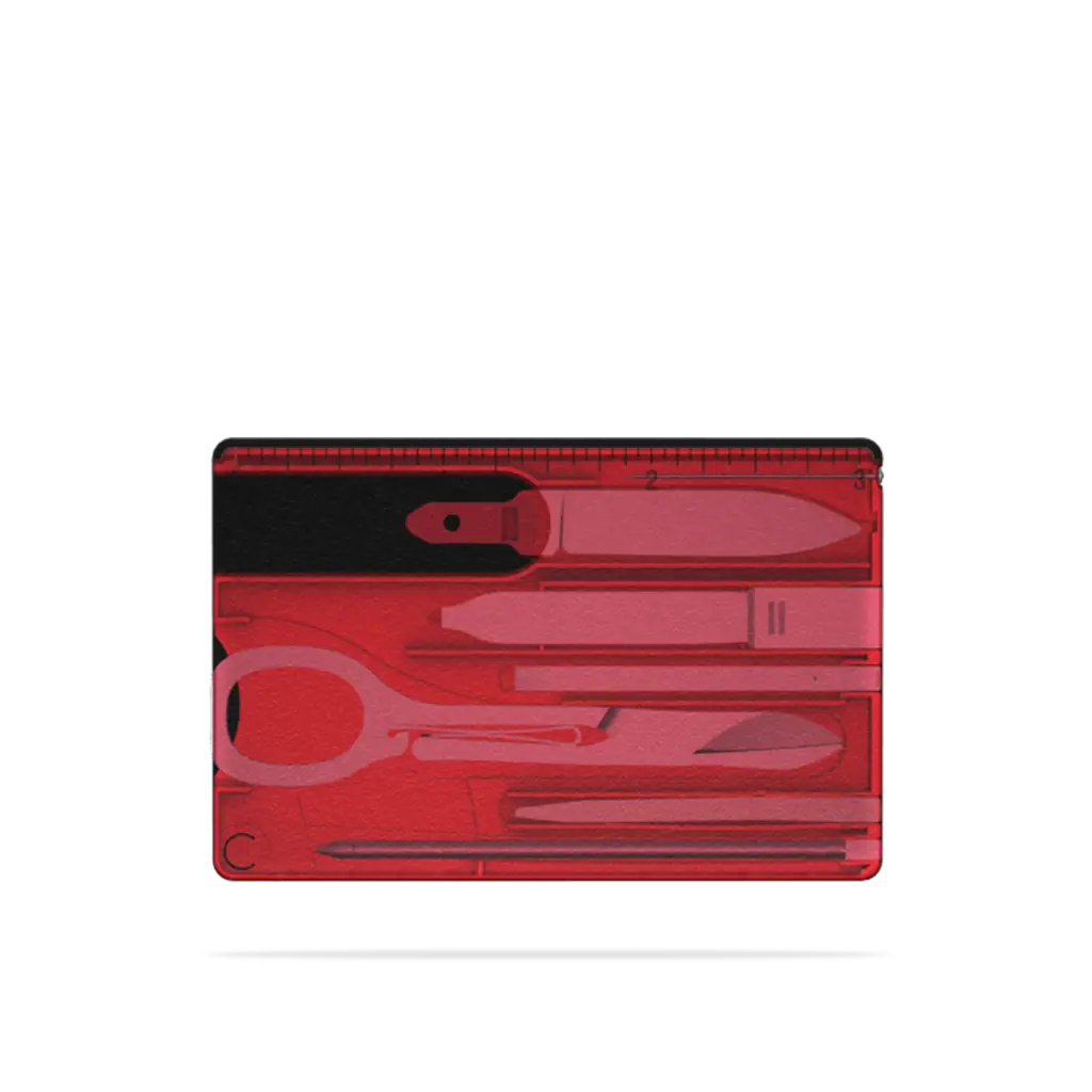 Victorinox Swiss Card Classic Rot Transparent Zu Back 0.7100.T